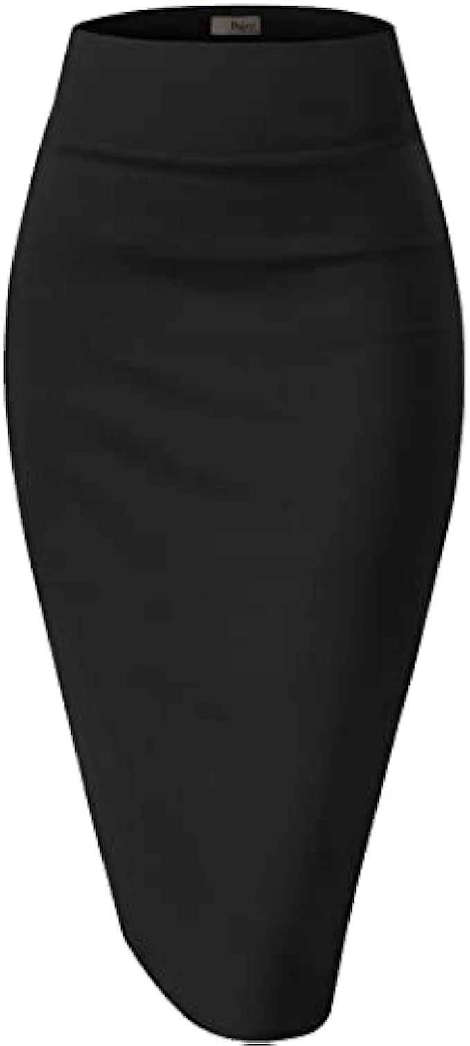 eoeoo Women's Ruched Bodycon Skirt High Waist Elastic Tight Sexy