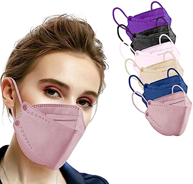 Multicolor Kf94 Mask, 4 Layers Non Woven Kf94 Face Masks Fish Type