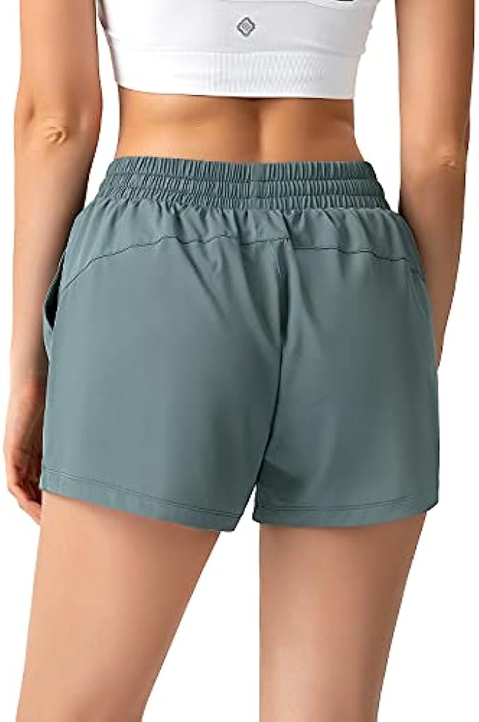 Cholewy Athletic Shorts for Women High Waisted Running Shorts