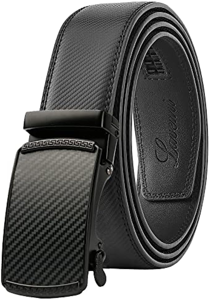 Lavemi Men's Real Leather Ratchet Dress Casual Belt, Cut to Exact