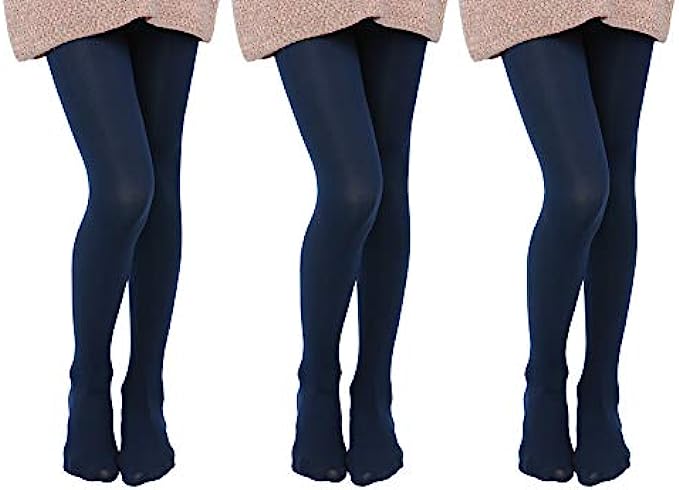 EVERSWE 3 Pack Girls Microfiber Tights Multiple Colors