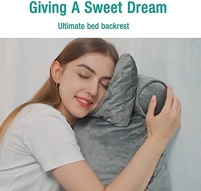 Vekkia XXL Soft Reading & Bed Rest Pillow with Higher Support Arm