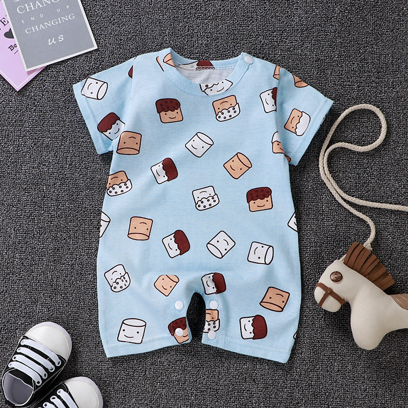 Color: Unicorn, Size: 90cm - Fashion Baby Cotton One-piece Cartoon Romper