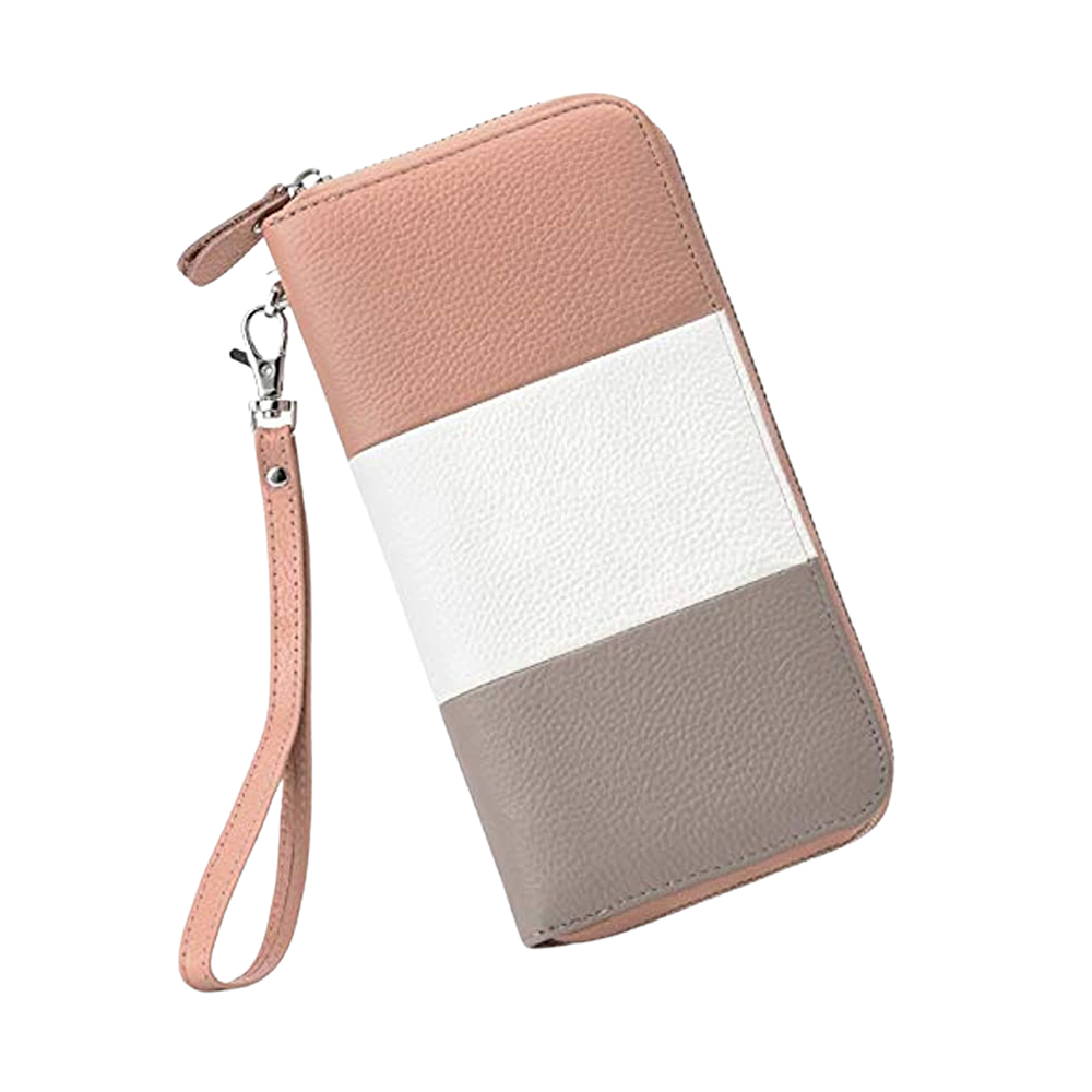 Womens Wallet RFID Blocking Genuine Leather Multi Credit Card Large Capacity Zip Around Clutch Travel Purse Wristlet