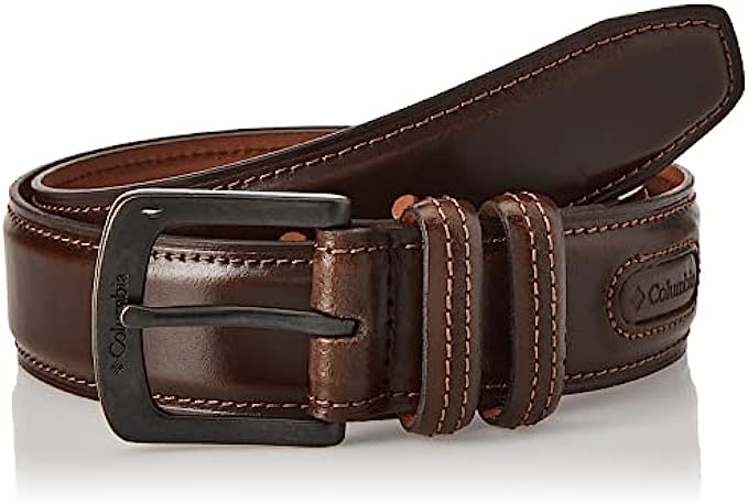 Columbia Men's Double Loop Belt-Casual Dress with Single Prong Buckle for Jeans Khakis