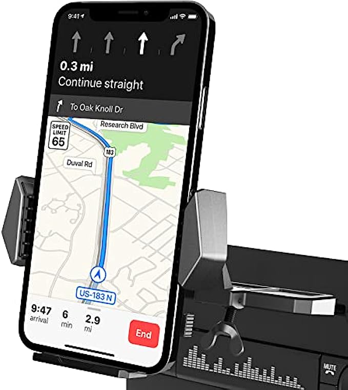 Sturdy CD Slot Phone Mount with One Hand Operation Design, APPS2Car Hands-Free Car Phone Holder Universally Compatible with All iPhone & Android Cell Phones, for Smartphone Mobile