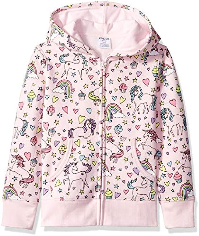 Spotted Zebra Girls and Toddlers' Fleece Zip-Up Hoodie Sweatshirts