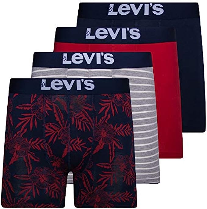 Levi's Mens Boxer Briefs Cotton Stretch Underwear For Men 4 Pack