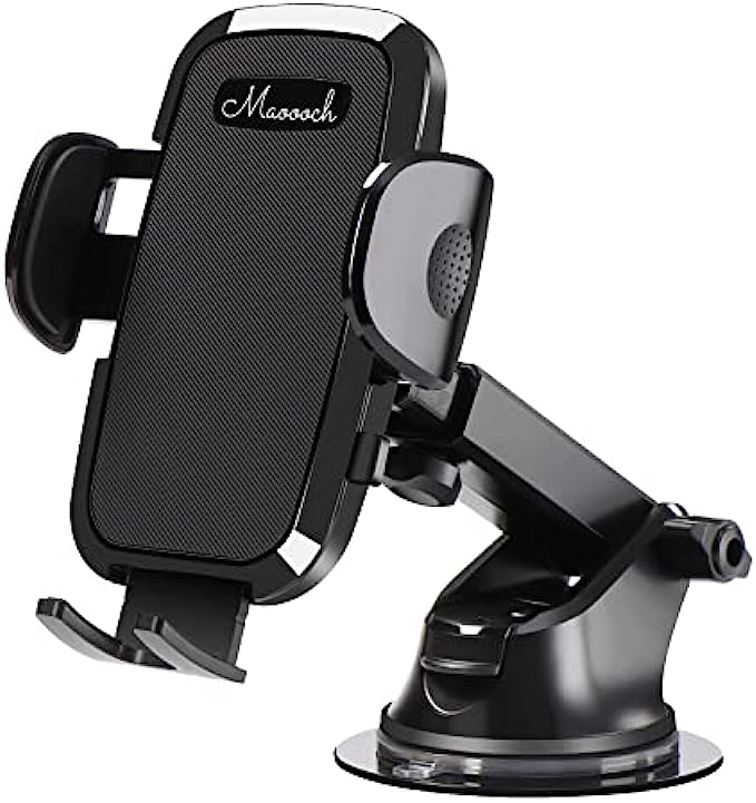 Phone Mount for Car,MARRRCH [Ultra-Stable & Strong Suction] Universal Hands-Free Car Phone Holder Mount for Dashboard & Windshield Compatible with iPhone Samsung Smartphones (Black 1)