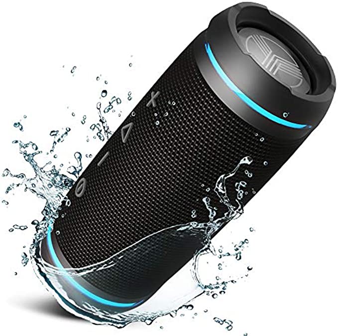 TREBLAB HD77 - Ultra Premium Bluetooth Speaker - Loud 360° HD Surround Sound, Wireless Dual Pairing, 25W Stereo, Loud Bass, 20H Battery, IPX6 Waterproof, Sports Outdoor, Portable Blue Tooth