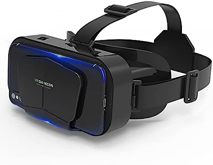 VR SHINECON Virtual Reality VR Headset 3D Glasses VR Goggles for TV, Movies & Video Games, Compatibale iOS & Android Smartphone Within 4.7 - 7 inch Screen, Black