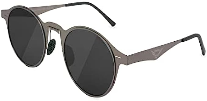 Orentas Ultra Thin Super Light Luxury Sunglasses with Metal Black Blue Mirror and Polarized UV400 Sunglasses