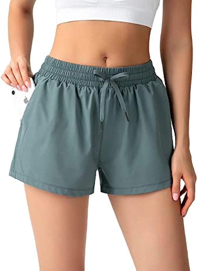 Heathyoga Flowy Shorts 2 in 1 Butterfly Shorts with Pocket Womens