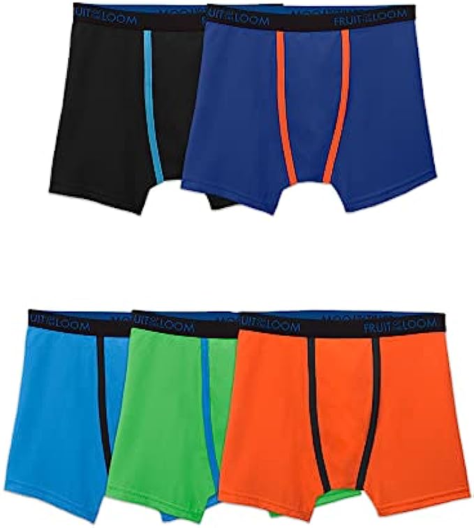 Fruit of the Loom Boys' Breathable Mesh Boxer Briefs