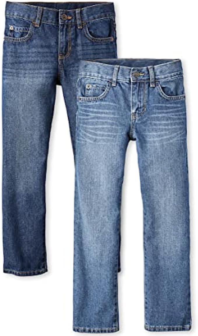 The Children's Place Boys' 2 Pack Basic Straight Leg Jeans