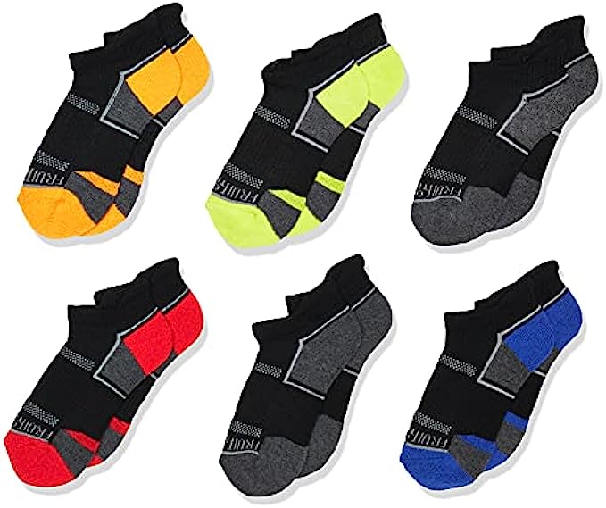 Fruit of the Loom boys Everyday Active Crew Socks - 6 Pair Pack