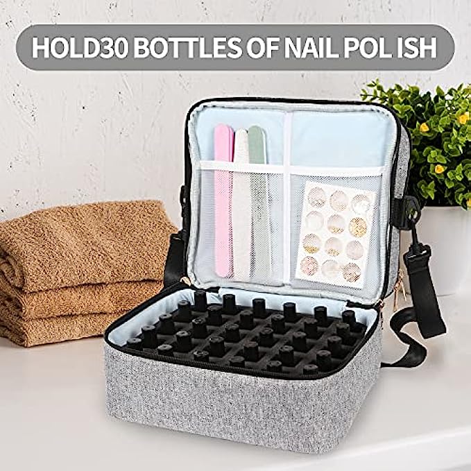 Nail Polish Carrying Bag Double Layer Nail Polish Storage