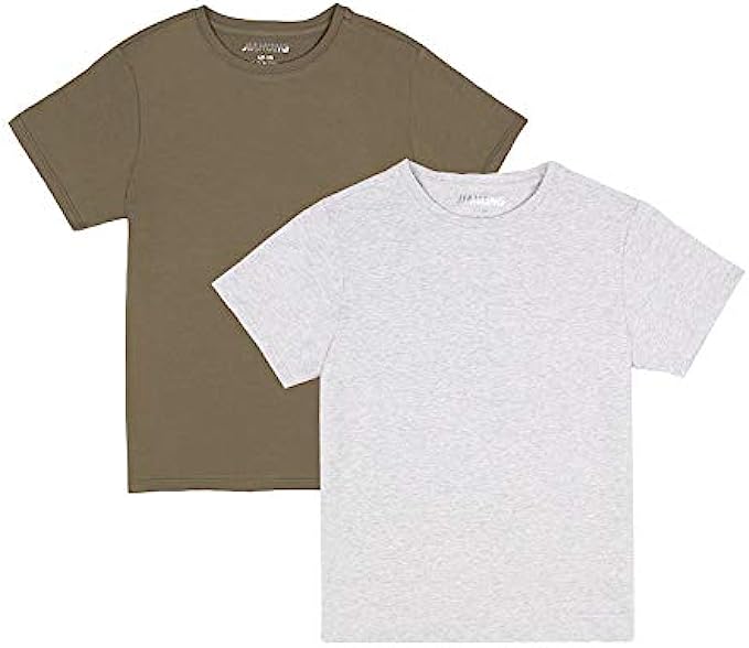JIAHONG Unisex Kids Short Sleeves T Shirts Soft Crewneck Tee for Boys and Girls (3-12 Years)