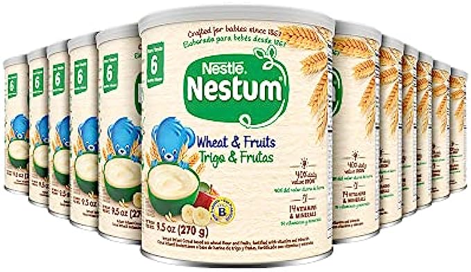 Nestle Nestum, Wheat & Fruits, 9.5 Ounce (Pack of 12)