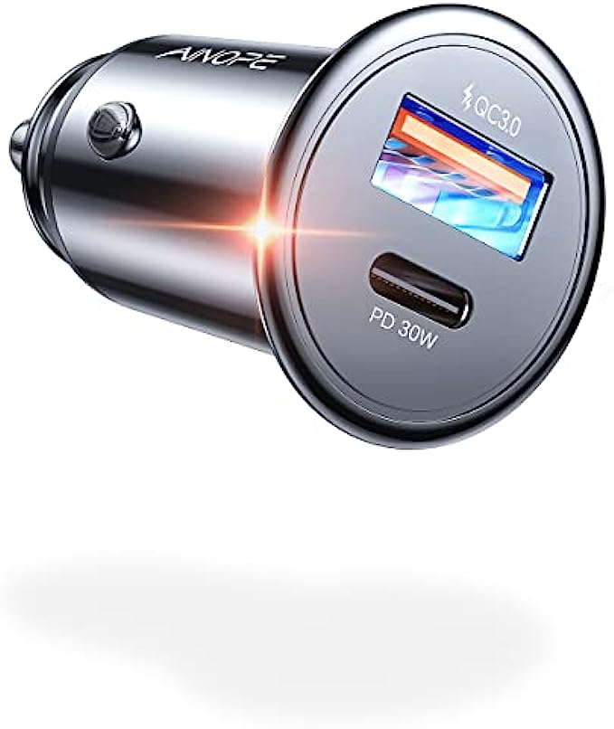 USB C Car Charger, [Mini&Metal] 48W iPhone Car Charger Fast Charging, AINOPE Fast USB Car Charger Adapter PD3.0&QC3.0 Compatible with iPhone 13 12 11 Pro Max XS, Samsung S22/21/20/10, Note20/1