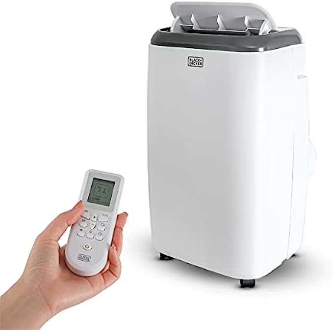BLACK+DECKER 14,000 BTU Portable Air Conditioner with Remote Control, White