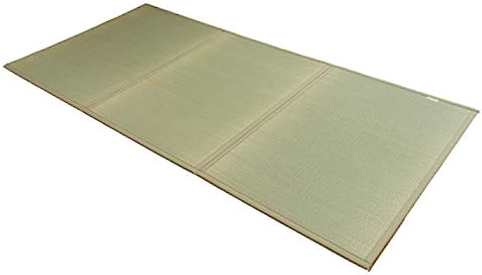 FULI Japanese Tatami Mattress, Igusa Mat (100% Japanese Rush Grass) Folds in Three, Made in Japan (Natural, Twin XL)