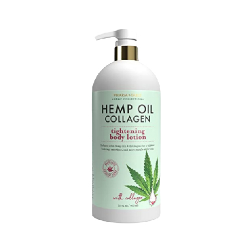 Pharm To Table Hemp Oil and Collagen Body Lotion, Helps Hydrate and Nourish Dry Skin, Locks in Moisture, Collagen Based Body Lotion, 32oz / 960ml
