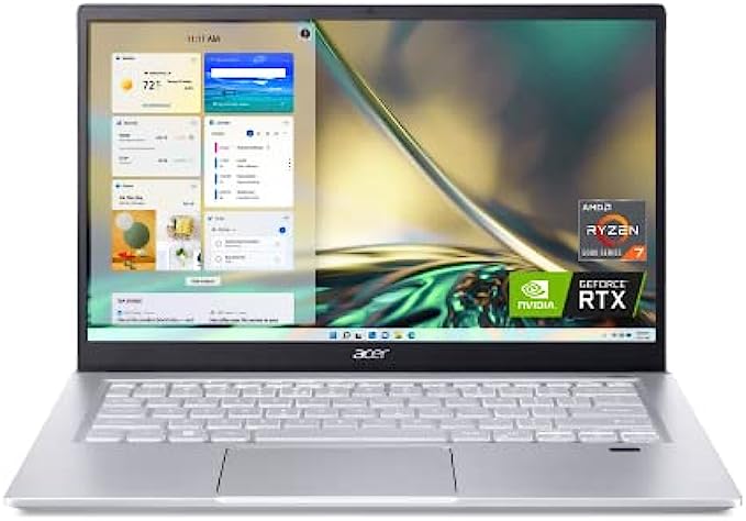 Acer Swift X SFX14-42G-R607 Creator Laptop | 14" Full HD 100% sRGB | AMD Ryzen 7 5825U | NVIDIA RTX 3050 Ti Laptop GPU | 16GB LPDDR4X | 512GB SSD | Wi-Fi 6 | Backlit KB | Windows 11