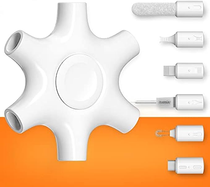 Phone Cleaning Kit, Cleaner Tool for Airpod iPhone ipad Earbud Port Cleaning, Unreliable Charging Port, Cables and Connector, All-in-One Repair & Restore Kit with Brush, Cleaning Putty and Cloth