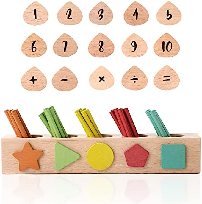 Macabaka Counting Sticks Calculation Math Educational Toy, Montessori ...