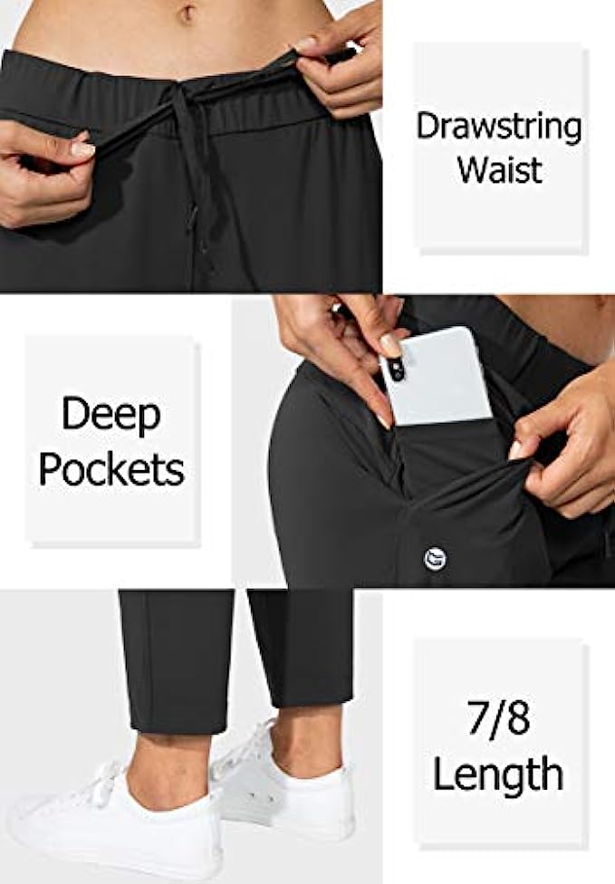 G Gradual Women's Pants with Deep Pockets 7/8 Stretch Sweatpants for Women  Athle
