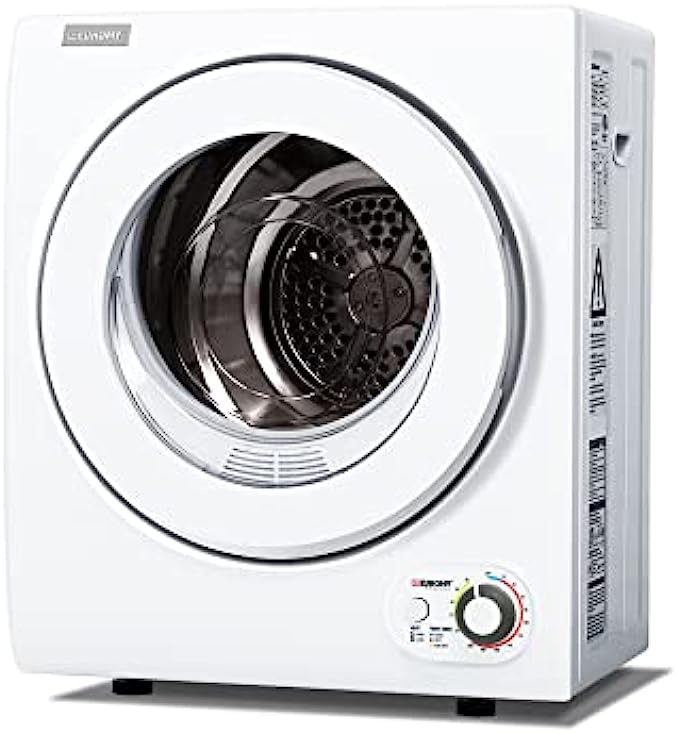 Euhomy 110V Compact Laundry Dryer, 1.5 cu.ft Front Load Stainless Steel